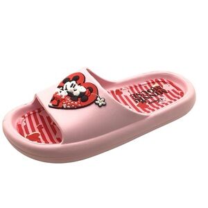 Ground Up Mickey & Minnie in Love Women's Cloud Comfort Flip Flop Slides Size 8